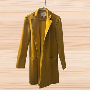 Carolina Belle Mustard Yellow Open Front Coat – Size Small